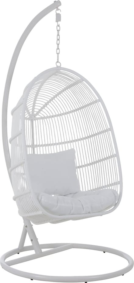 J-Line hangstoel Ovaal - staal - wit