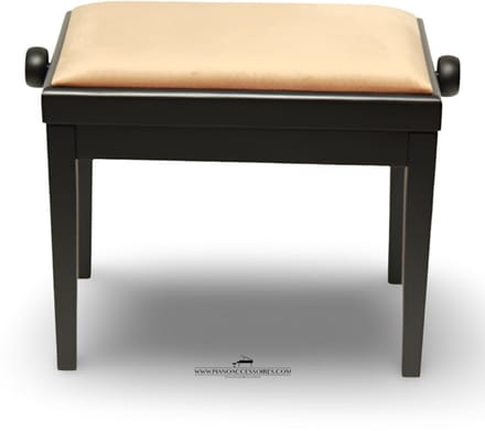 Pianobank GPPD Model 3 Zwart Mat, crème stofzitting