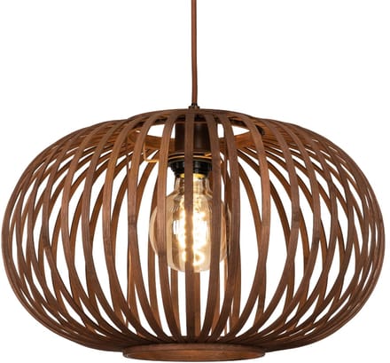 Lumidora Hanglamp 75681 - WILLEMIJN - E27 - Bruin - Riet