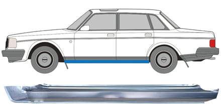 Volledige dorpel voor Volvo 240 1975-1993 / Links