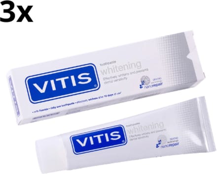 Vitis Whitening Tandpasta - 3 x 75 ml - Voordeelverpakking