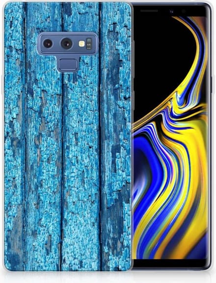 Samsung Galaxy Note 9 Bumper Hoesje Wood Blue