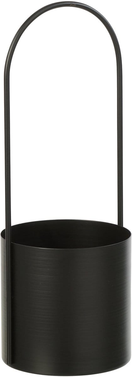 J-Line bloempot - ijzer - zwart - medium