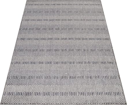 Buitenkleed met patronen Aruba - grijs 4903 - 80x250 cm