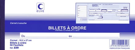 Orderboekje 'Wisselorders', 102 x 270 mm