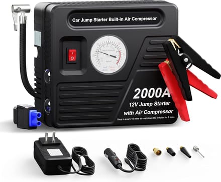 Jumpstarter met compressor - Jumpstarter voor auto - Starthulp - Jumpstarter powerbank