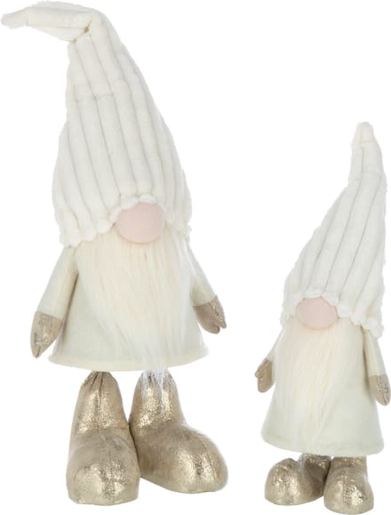 J-Line figuur Kabouter Veren - textiel - beige - large