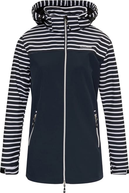 Nordberg Maddy - Softshell Outdoor Zomerjas Dames - Navy Stripe - Maat M
