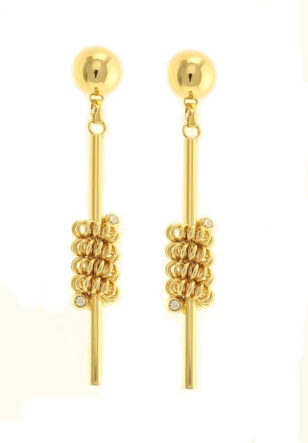 Behave - Oorhangers lang gekruld design - goudkleur - avond chic stijl