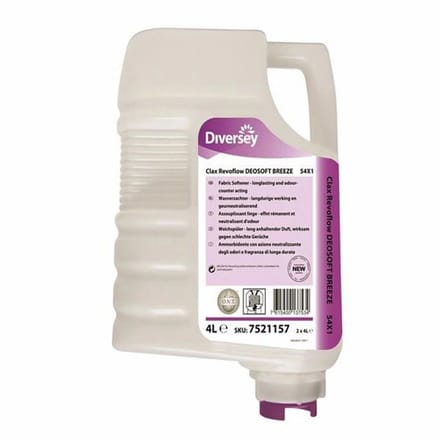 Diversey Clax Revoflow DeoSoft Wasverzachter Breeze 2 x 4 ltr