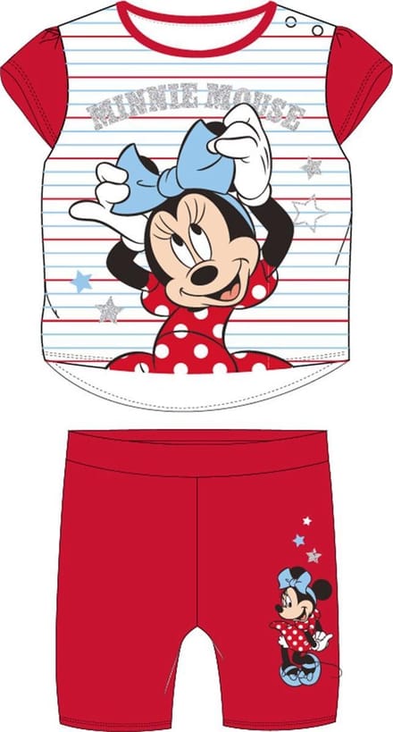 Minnie Mouse pyjama - maat 62 - rood - Disney shortama