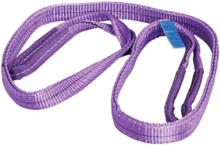Dubbele hijsband - Sjorband gespen - Zwaar tillen - Polyester constructie - 2 meter 1T - Paars