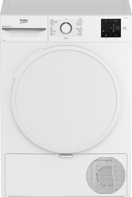 Beko BM3T3722W wasdroger Vrijstaand Voorbelading 7 kg A+ Wit