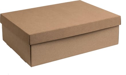 Geschenkdoos met deksel karton NATUREL 30,5x21,5x10cm (35 stuks)