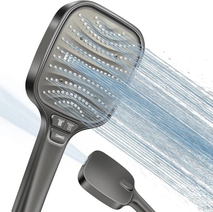 Douchekop Grijs - Grote XXL Regen - Luxe Douche Ervaring - 8 Straalstanden - 120mm - Grijs