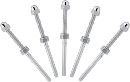 MK Stoer -Spanner eindstukken - Railing System - Roestvrijstaal - Stud 10 Pack - Geschikt voor kabel - Spanner eindstukken voor 1/8 inch kabel.
