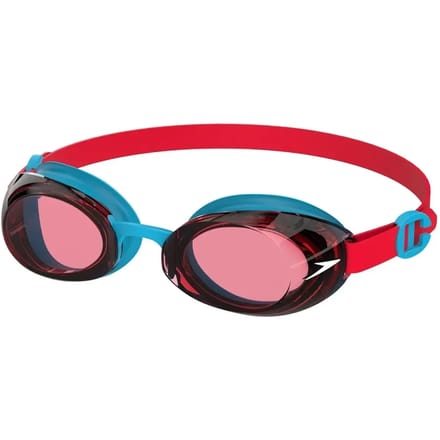 Speedo zwembril Jet 2.0 junior blauw-rood siliconen voor kinderen.