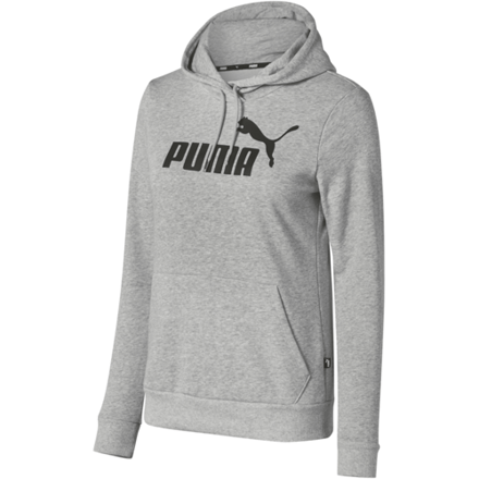 Puma Damen ESS Logo Hoodie TR 586791 Light Gray Heather-S