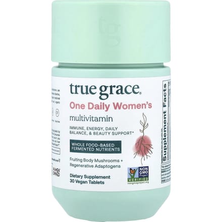 True Grace, One Daily Vrouwenmultivitamine, Vegan, 30 Tabletten