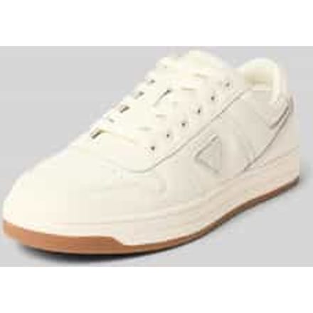 Sneakers van echt leer met logodetail model 'Uddent'