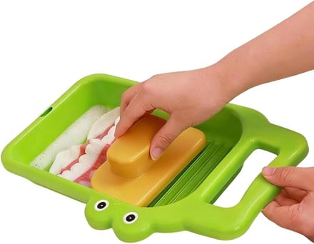 Mini-wasbord - Handwas hulpmiddel - Vlekken verwijderen - Leuke vorm - 322x18x5cm - Groen