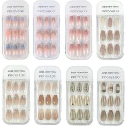 KISS NEW YORK - Press & Go Luxury Coffin Gel Nail Tips CPG11J - 30 pcs