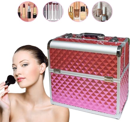 MKSS® Luxe Make up Koffer - Make up Set - Make up Koffer Meisjes en Vrouwen - Organizer - Roze Diamanten