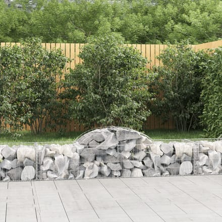 vidaXL - Schanskorven - 20 - st - gewelfd - 200x50x40/60 - cm - ijzer