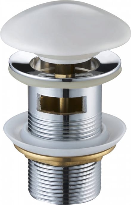 Mexen kliksysteem-kurk rond met overloop, wit keramisch - 79920-25