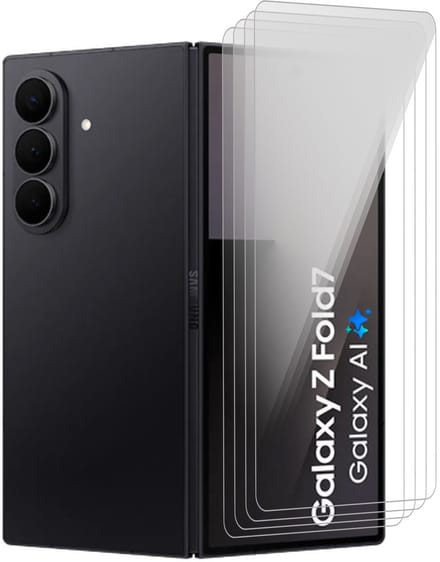 Screenprotector geschikt voor Samsung Galaxy Z Fold 7 - 4x Glas Screen Protector