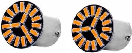 ORANJE - BA15S - LED - 18 SMD - 1156 - 12V