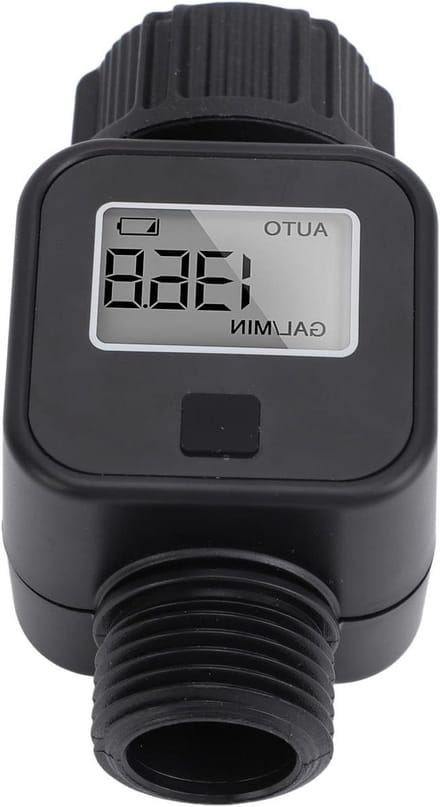 Digitale Watermeter - Slang Meter - Waterverbruik Meten - LCD Display - 3/4 inch - Grijs