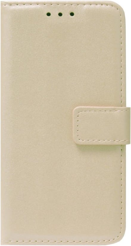 ADEL Kunstleren Book Case Pasjes Portemonnee Hoesje Geschikt voor iPhone 14 Pro Max - Goud