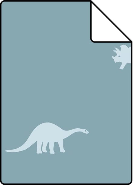 Proefstaal ESTAhome behang dinosaurussen lichtblauw - 26.5 x 21 cm - 131803-S