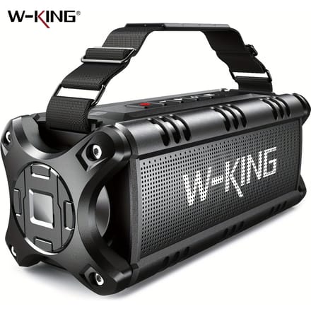 W-KING D8 Bluetooth-luidspreker, 50W RMS IPX6 waterdichte luidsprekers Bluetooth draadloos, grote draagbare partybox voor thuis, buiten, strand, zwembad