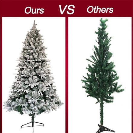 Slanke kunstkerstboom met sneeuweffect – - – Herbruikbare PVC-kerstboom, ruimtebesparend eenvoudig - Medahomestore