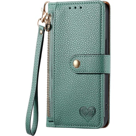 Mocaa Samsung Galaxy A25 Love Heart Wallet Hoesje Groen
