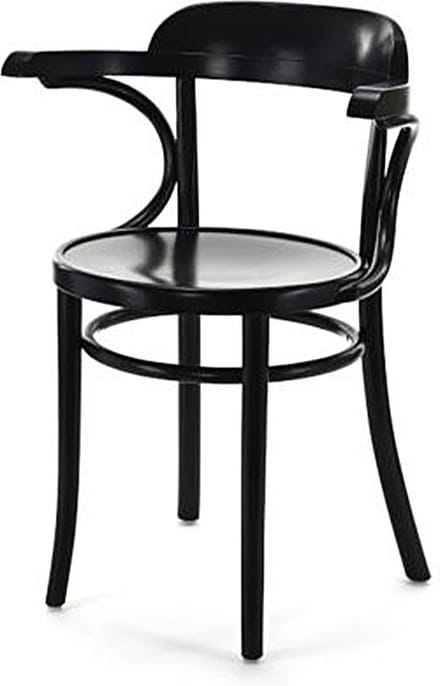 Fameg Thijs Eetkamerstoel Zwart - Met Armleuning - Hout - Café Stoel