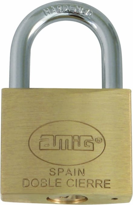 Amig Hangslot met 2 sleutels - 70 mm - messing - kofferslot