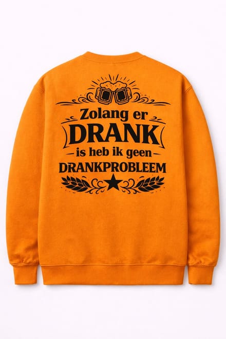 Sweater - Oranje - Drankprobleem