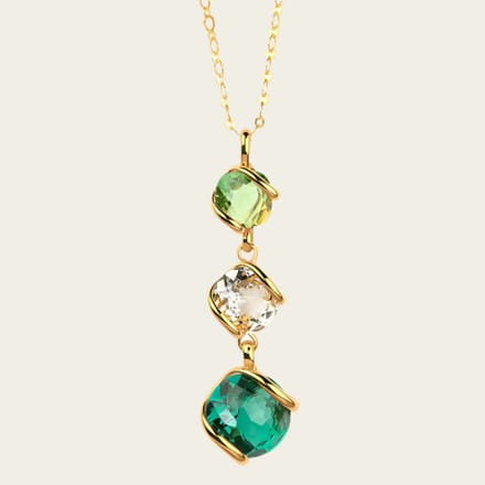Andrea Marazzini Bubble Emerald swarovski kristallen ketting hanger + 45 cm ketting