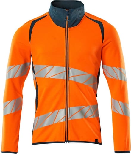 Mascot Accelerate Safe Sweatshirt met rits 19184-781 - hi-vis oranje/donkerpetrol - S