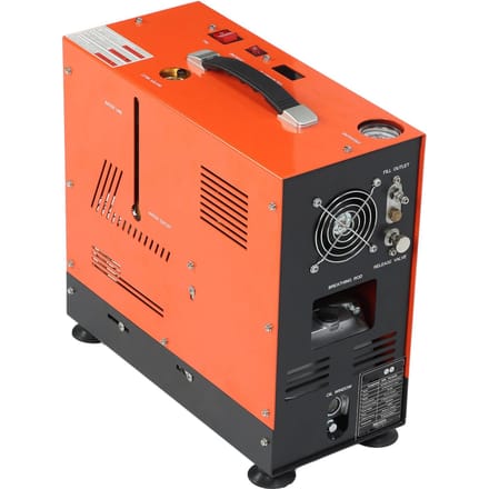 Compresseur d'air portable 100‑300 bars 1500‑4500 psi Arrêt automatique Double cylindre Compresseur d'air PCP 1,5‑1,8 cfm Prise US