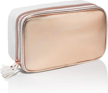 Grote make-uptas voor vrouwen - Luxe en ruime toilettas in Roségoud