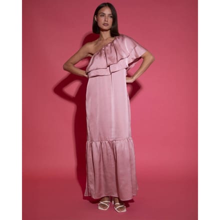 Studio Amaya Linne Dress Dames - Jurk - Lichtroze - Maat S