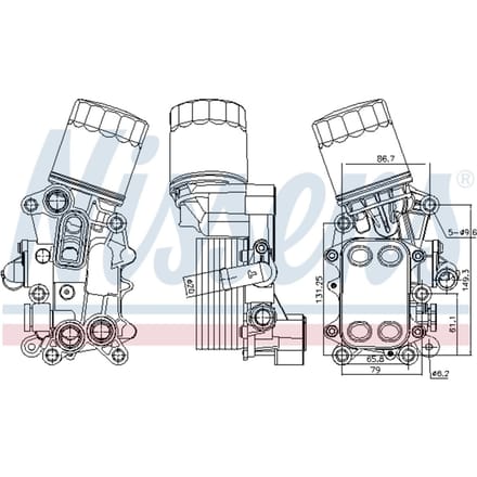 Olie radiator, motorolie NISSENS 91311