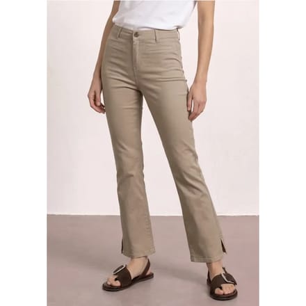3/4 broek met flared pijpen in casual pasvorm