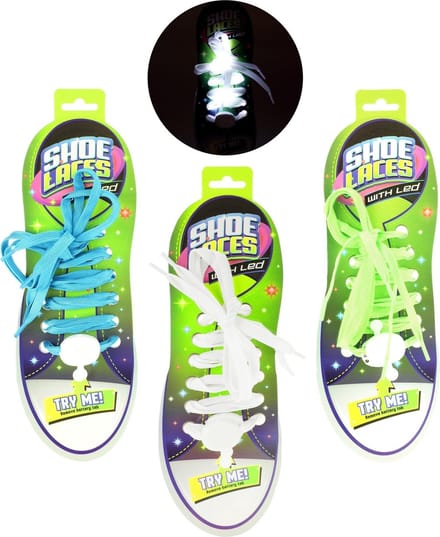 Toi-toys Schoenveters Met Led Licht Blauw