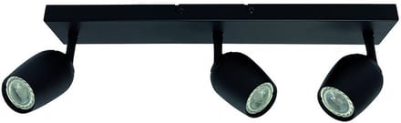 Trova Opbouwspot 3-lichts balk zwart kantelbaar - Modern - Freelight