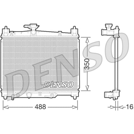 Radiator, motorkoeling DENSO DRM50066